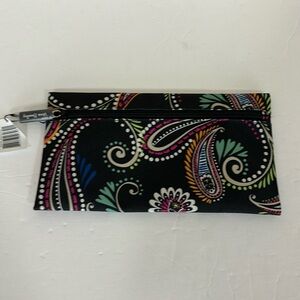Vera Bradley Lighten Up Paisley Zippered Pencil Pouch NWT